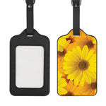 Yellow Daisy Flower Print Luggage Tag