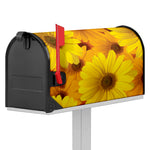 Yellow Daisy Flower Print Mailbox Cover