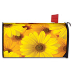 Yellow Daisy Flower Print Mailbox Cover