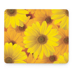 Yellow Daisy Flower Print Mouse Pad