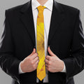 Yellow Daisy Flower Print Necktie