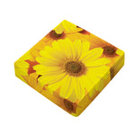 Yellow Daisy Flower Print Outdoor Seat Cushion Cover