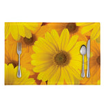 Yellow Daisy Flower Print Placemat