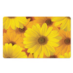 Yellow Daisy Flower Print Polyester Doormat