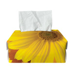 Yellow Daisy Flower Print Rectangle Tissue Box Cover