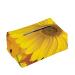 Yellow Daisy Flower Print Rectangle Tissue Box Cover