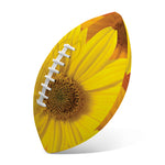 Yellow Daisy Flower Print Rugby Ball