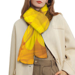 Yellow Daisy Flower Print Scarf