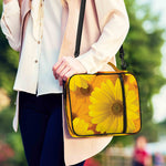 Yellow Daisy Flower Print Shoulder Strap Bible Bag
