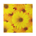 Yellow Daisy Flower Print Silk Bandana