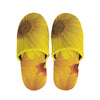 Yellow Daisy Flower Print Slippers