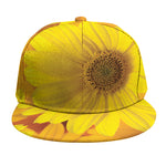 Yellow Daisy Flower Print Snapback Cap