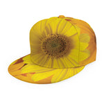 Yellow Daisy Flower Print Snapback Cap