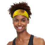 Yellow Daisy Flower Print Sports Headband