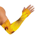 Yellow Daisy Flower Print Sun Protection Arm Sleeves