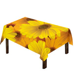 Yellow Daisy Flower Print Tablecloth
