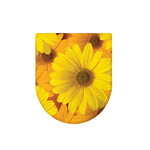 Yellow Daisy Flower Print Toilet Lid Cover