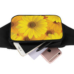 Yellow Daisy Flower Print Waist Bag