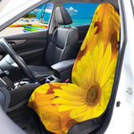Yellow Daisy Flower Print Waterproof Car Seat Cover