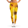 Yellow Daisy Flower Print Women's Leggings
