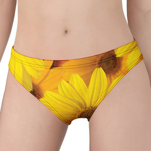 Yellow Daisy Flower Print Women's Panties