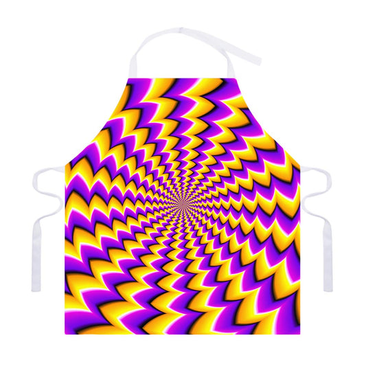 Yellow Dizzy Moving Optical Illusion Adjustable Apron