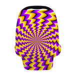 Yellow Dizzy Moving Optical Illusion Baby Seat Cover