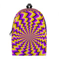 Yellow Dizzy Moving Optical Illusion School Backpack