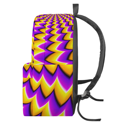 Yellow Dizzy Moving Optical Illusion Backpack