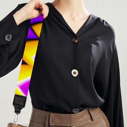 Yellow Dizzy Moving Optical Illusion Bag Strap