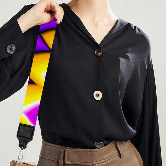 Yellow Dizzy Moving Optical Illusion Bag Strap