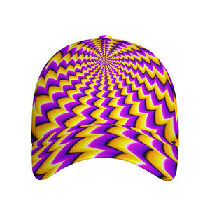 Yellow Dizzy Moving Optical Illusion Baseball Cap