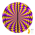 Yellow Dizzy Moving Optical Illusion Basketball