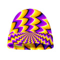Yellow Dizzy Moving Optical Illusion Beanie
