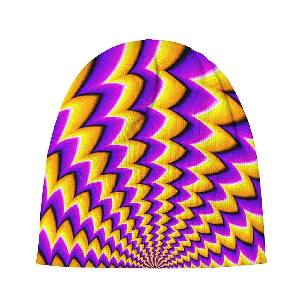 Yellow Dizzy Moving Optical Illusion Beanie