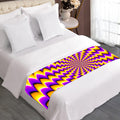 Yellow Dizzy Moving Optical Illusion Bed Runner