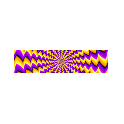 Yellow Dizzy Moving Optical Illusion Bed Runner