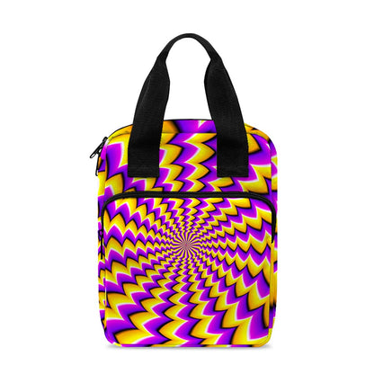 Yellow Dizzy Moving Optical Illusion Bible Tote Bag