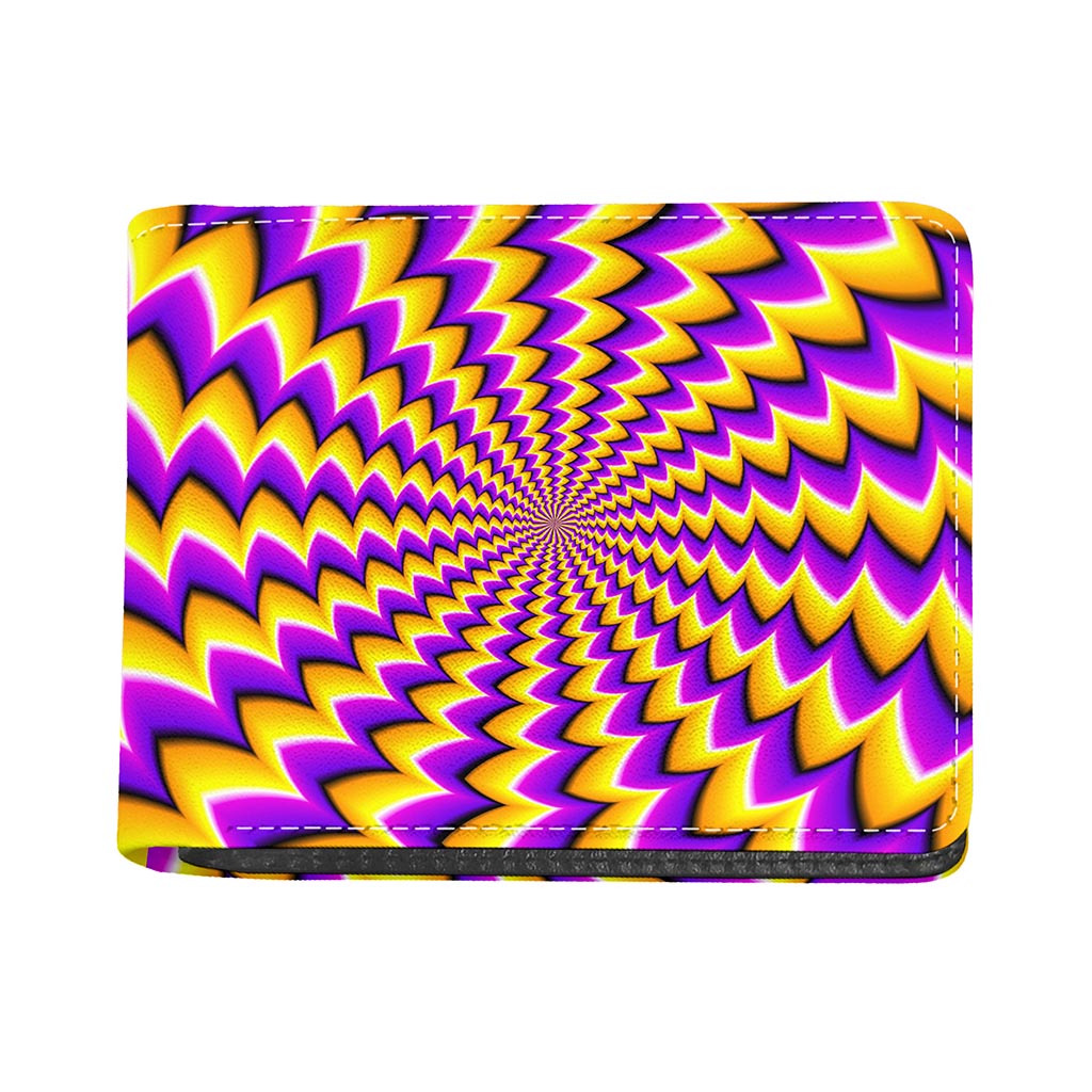 Yellow Dizzy Moving Optical Illusion Bifold Wallet