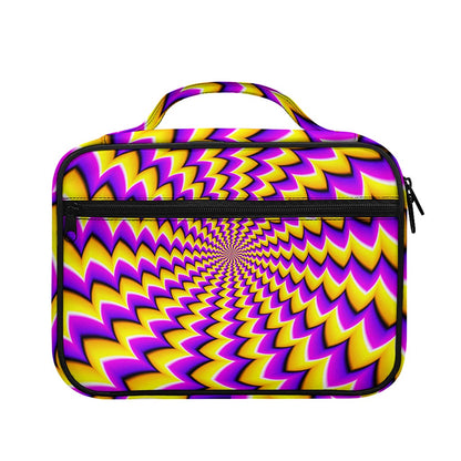 Yellow Dizzy Moving Optical Illusion Briefcase Bible Bag
