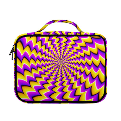 Yellow Dizzy Moving Optical Illusion Briefcase Bible Bag