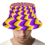 Yellow Dizzy Moving Optical Illusion Bucket Hat