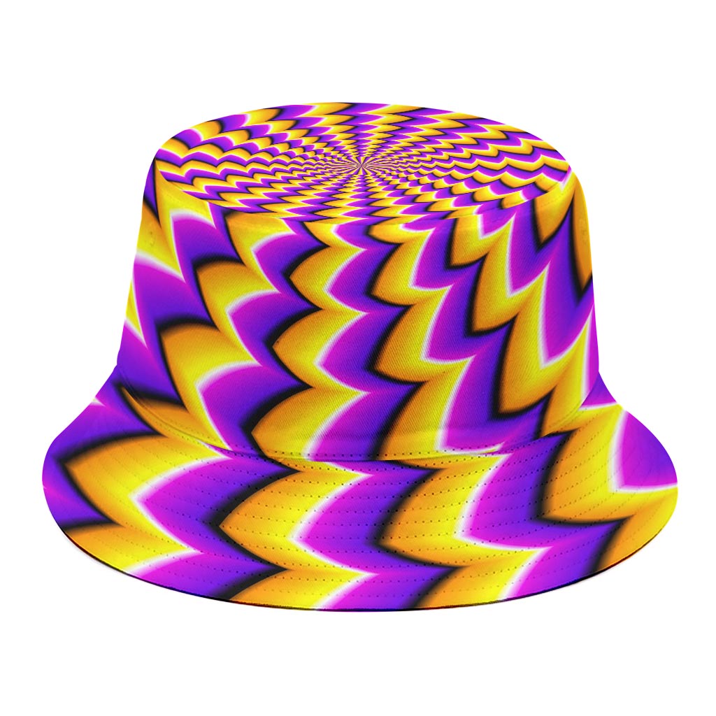 Yellow Dizzy Moving Optical Illusion Bucket Hat