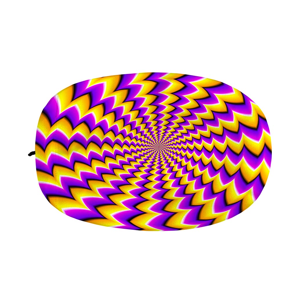 Yellow Dizzy Moving Optical Illusion Car Side Mirror Covers