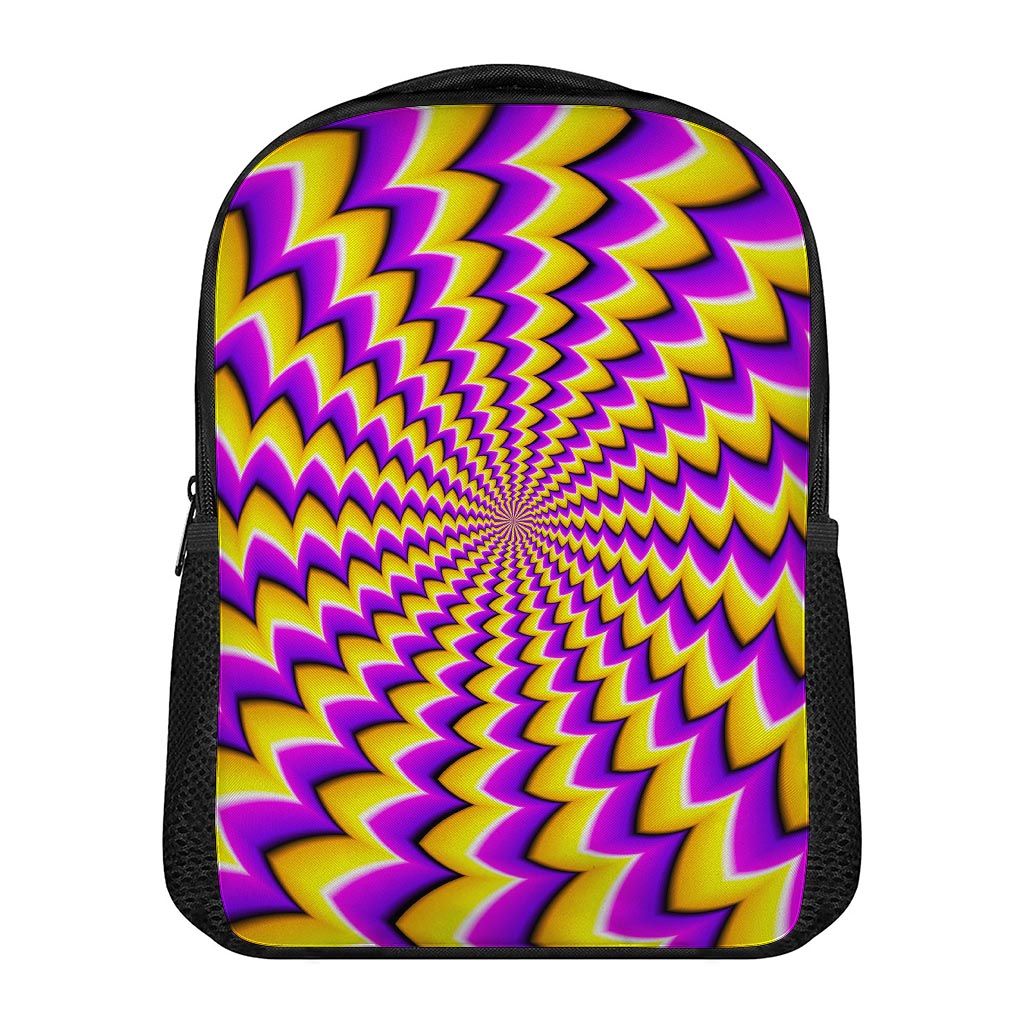 Yellow Dizzy Moving Optical Illusion Casual Backpack