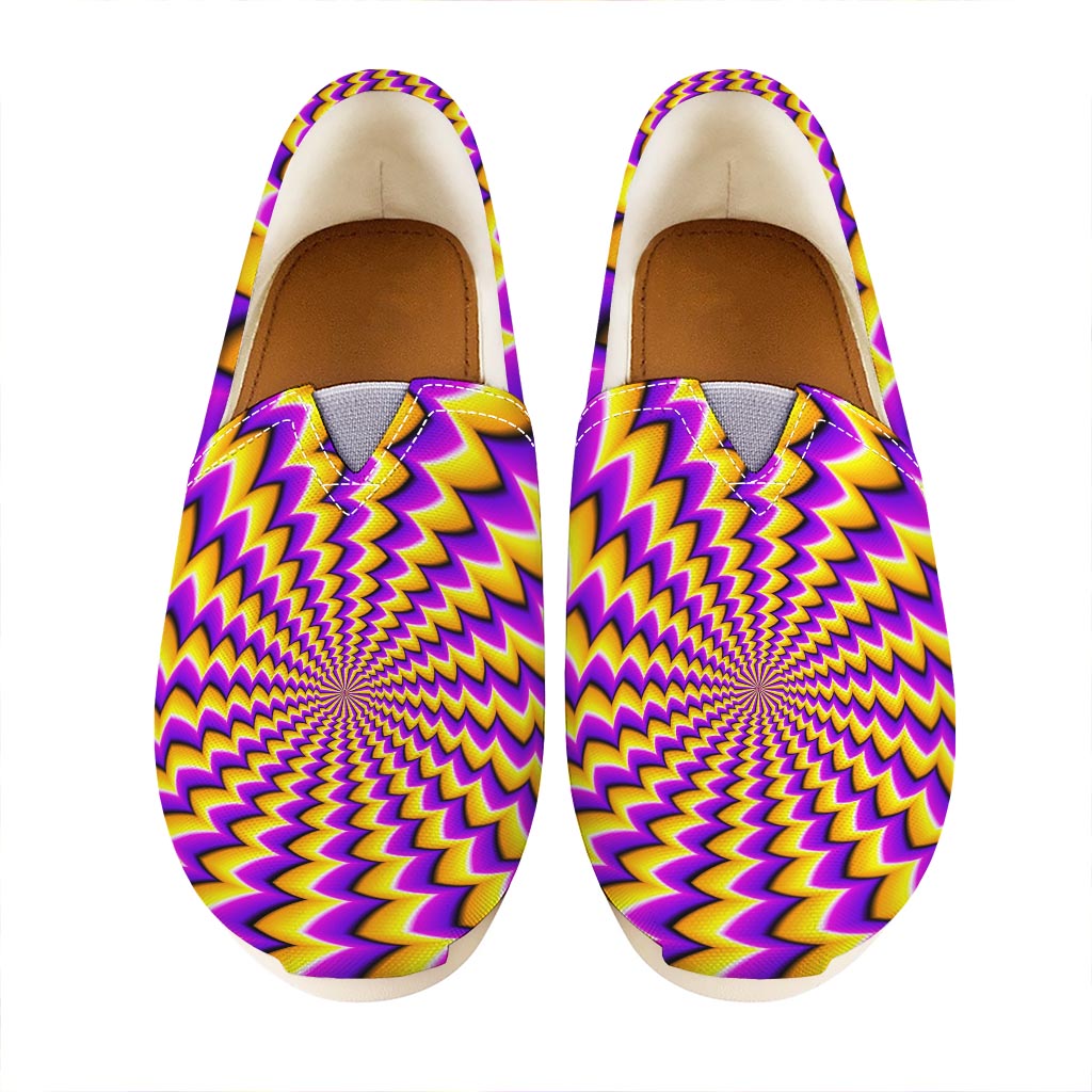 Yellow Dizzy Moving Optical Illusion Casual Shoes