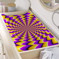 Yellow Dizzy Moving Optical Illusion Changing Pad Cover