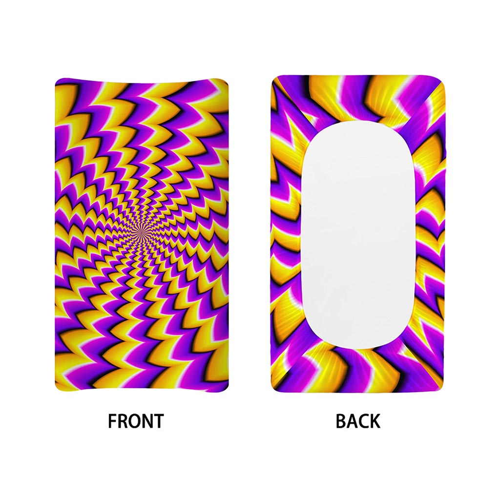 Yellow Dizzy Moving Optical Illusion Changing Pad Cover
