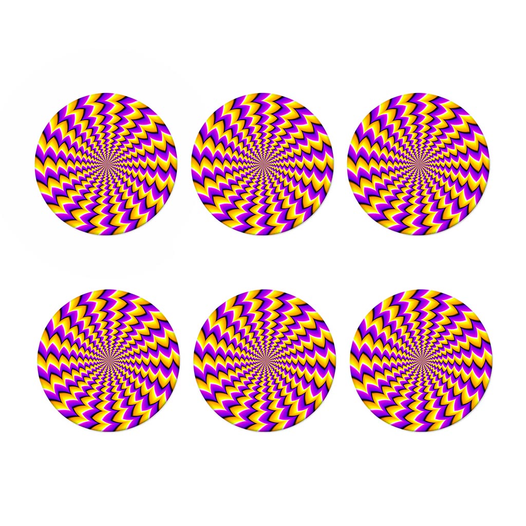 Yellow Dizzy Moving Optical Illusion Coaster Set