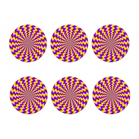 Yellow Dizzy Moving Optical Illusion Coaster Set